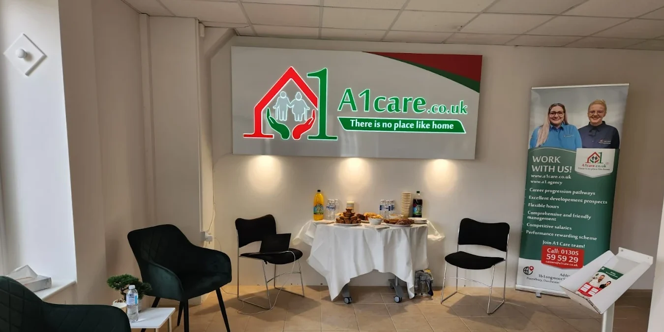 A1 Care Lisburn office interior – welcoming home care branch in Northern Ireland offering personalised home, live-in and complex care services.
